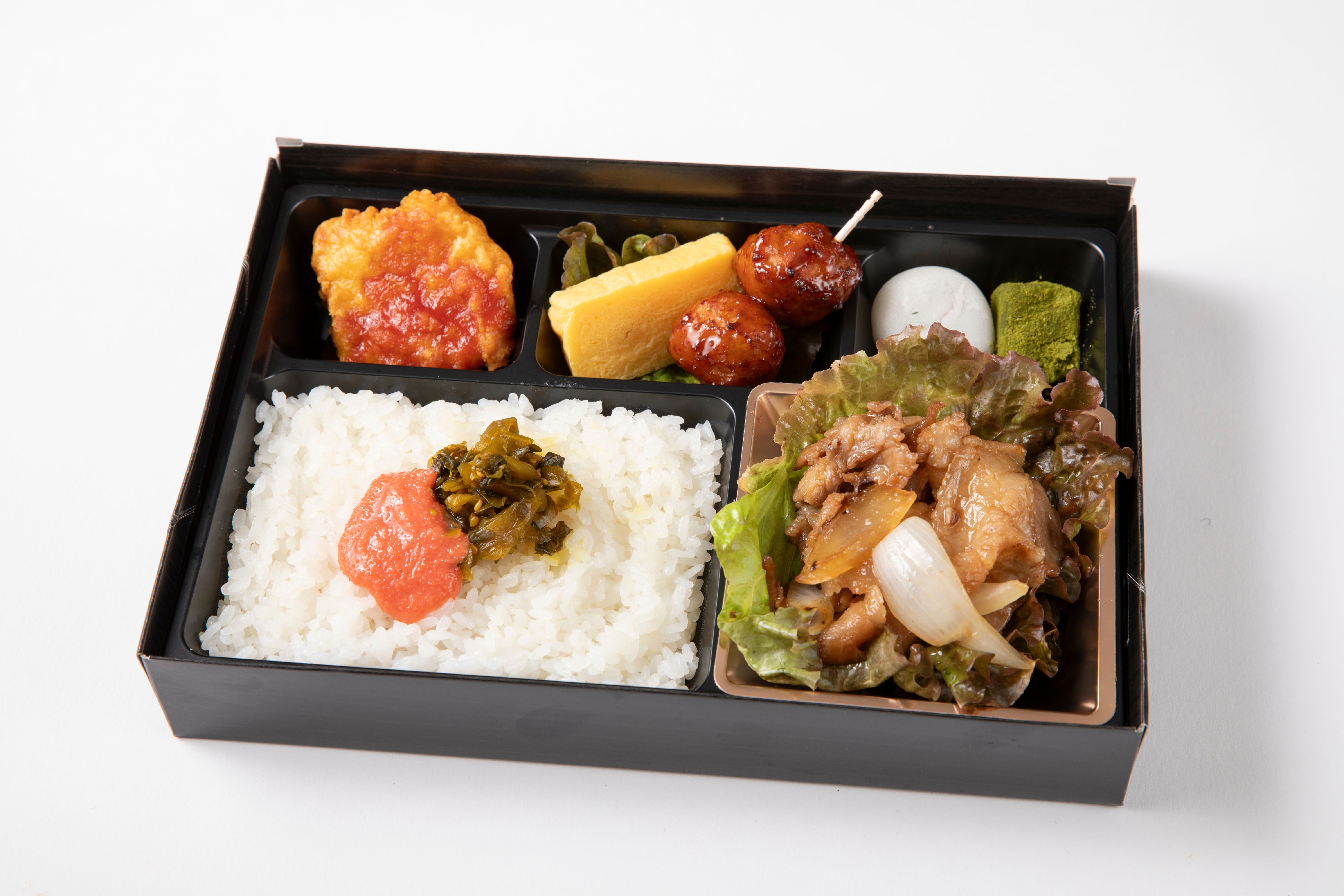 特製ダレの生姜焼きと明太高菜ご飯の贅沢御膳