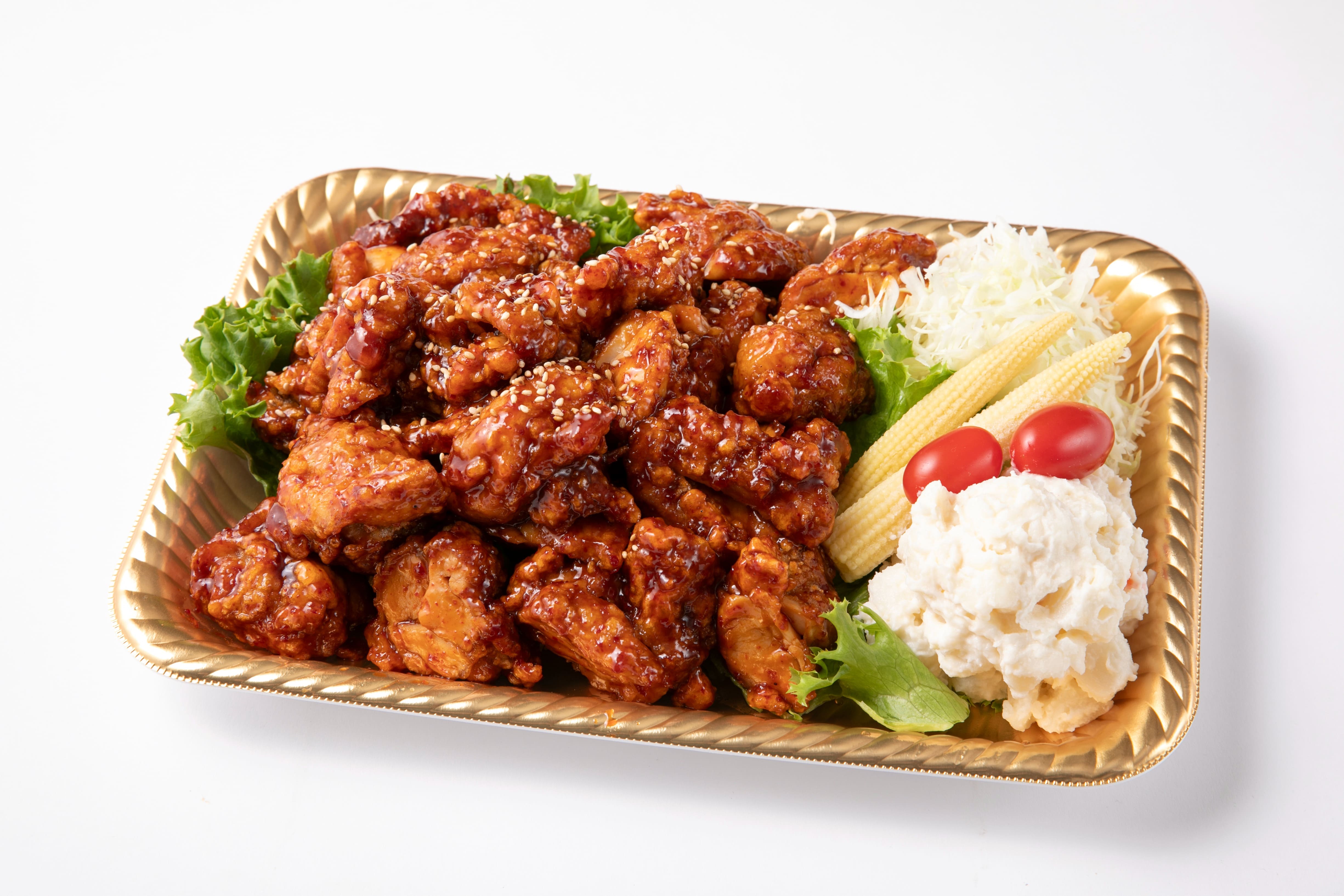 ヤンニョムチキン盛