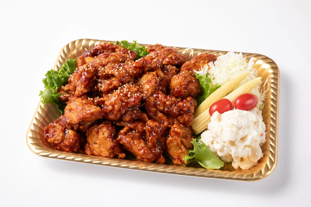 ヤンニョムチキン盛