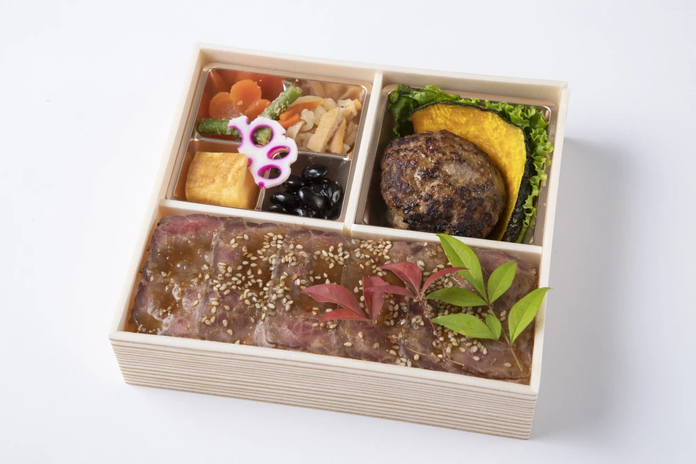 自家製和風ハンバーグ御膳【ローストビーフ重】