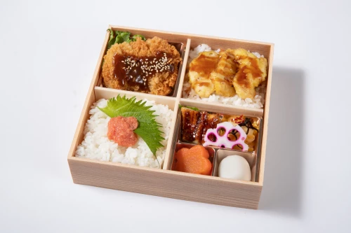 味噌カツと鶏天重・明太子ご飯御膳