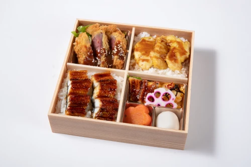 牛フィレ味噌カツと鶏天重・ 鰻重の贅沢御膳