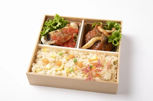 煮込みハンバーグ&白身魚のムニエル御膳