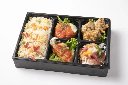 トマトチーズハンバーグの彩り洋食御膳